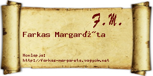 Farkas Margaréta névjegykártya
